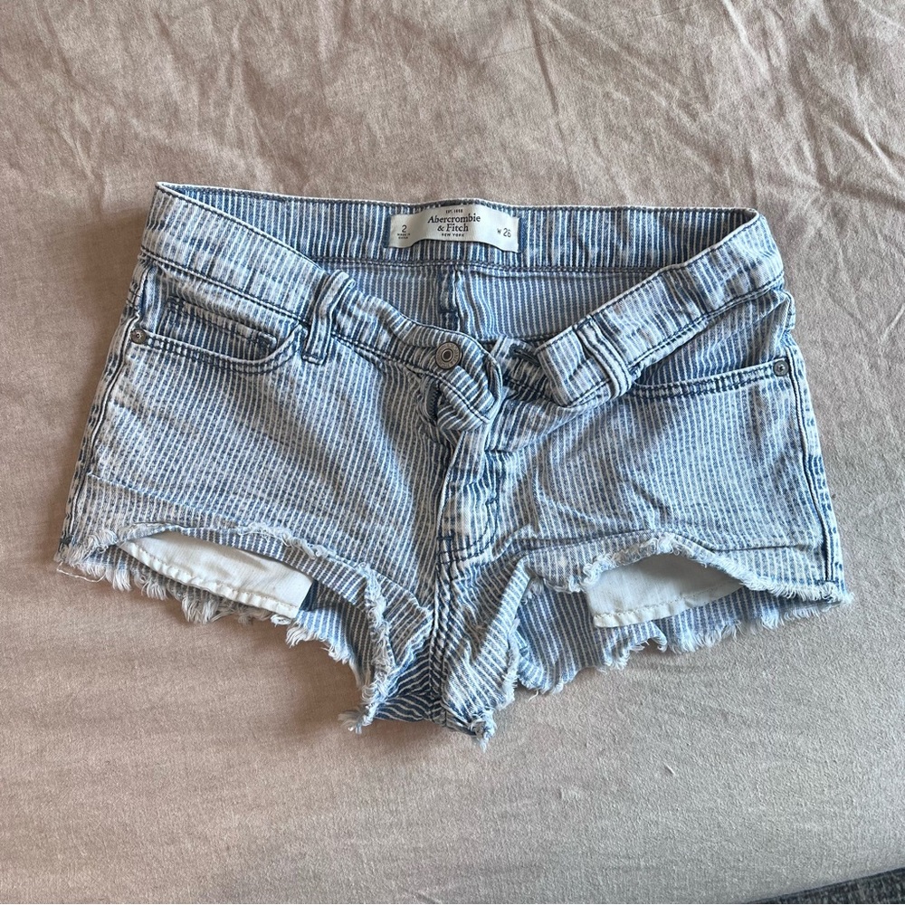 Abercrombie Striped Denim Shorts